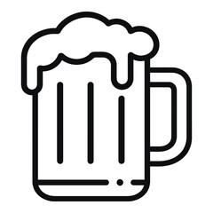 Icon of a Beer Mug with Foam