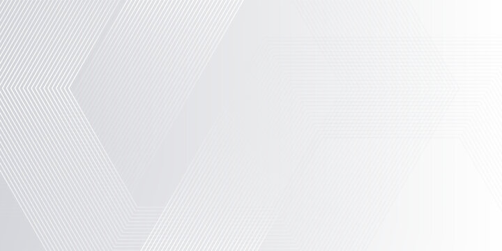 Minimalist gray background with hexagon geometric lines. The gray background features a smooth texture with subtle gray gradient and white lines.