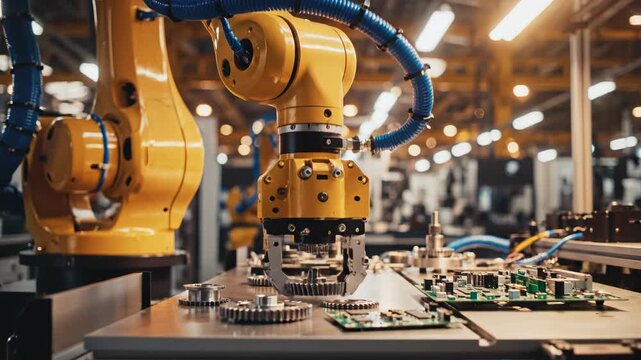 Industrial robots assembling components