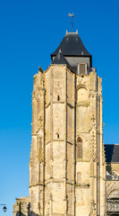 Tour gothique de l'&eacute;glise Saint-Jacques, Le Tr&eacute;port, Seine-Maritime, France