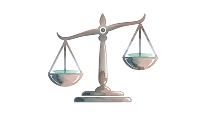 An image of balance scale with wind turbine in the middle scale.