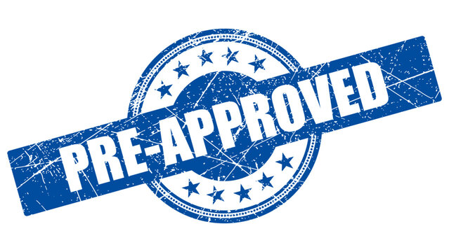 Pre approved stamp with grunge texture