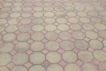 Walkway background made of brick blocks