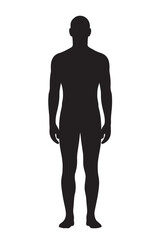 Obraz premium Silhouette of a standing male figure on transparent background