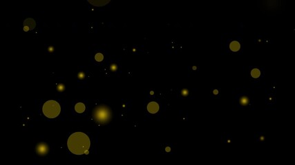 Abstract gold sparkle particle overlay featuring glowing circles on transparent background suitable for global celebration events luxury visuals and festive graphic design