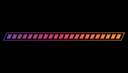 Loading or progress completed percentage bar, loading status bar, download progress icon vector