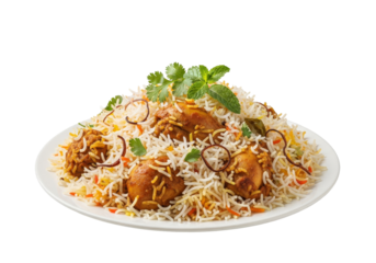 spiced saffron rice with crispy croquettes and mint garnish