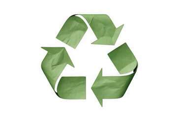 Obraz premium Green Recycling Arrows Cut-out on Transparent