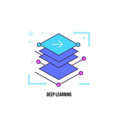Deep Learningicon in a modern flat outline style with vibrant gradient colors. Designed with a clean, minimal, and consistent look, these icons are perfect for technology websites, mobile apps