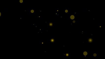 Luxury gold sparkling particle overlay with glowing orbs on transparent background Shiny abstract elements for elegant celebration design festive events awards and global holiday visuals