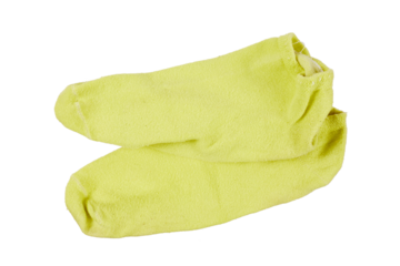 yellow pair of socks isolated on white or transparent png
