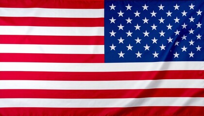USA flag with 13 red-white stripes and 50 stars—symbolizing unity, states, and national identity.