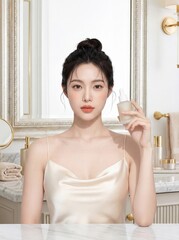 Natural Beauty Routine with Soft Makeup
