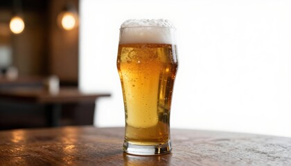 Cheers to friendship toasting with beer glasses in a cozy bar setting celebrating bonds and good times
