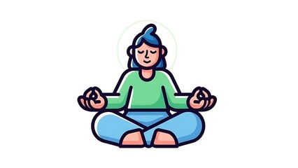 Fototapeta premium Woman Meditating in Lotus Position