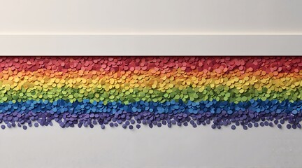 Rainbow Confetti Ground Below White Space