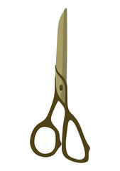 Sewing Scissors illustration. Tailoring tool. Vector.
