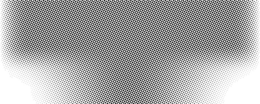 fun beautiful black and white shadow halftones retro pop art funky urban colorful comic book. Dotted halftone gradient texture. Vanishing polka dot background. Repeating dots gradation pattern backgro