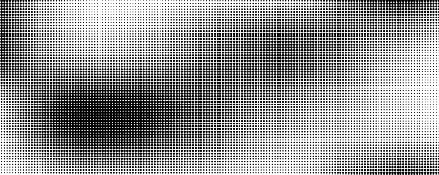 Grunge halftone gradient background. Faded grit noise texture. White and black sand wallpaper. Retro pixelated backdrop. Anime or manga style comic overlay. Vector graphic design textured template
