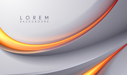 Elegant gray shapes with glowing lines