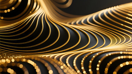 Three dimensional texture background with raised gold lines