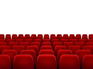 Fototapeta premium red chairs in a row
