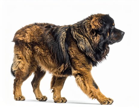 Tibetan Mastiff dog aon white background