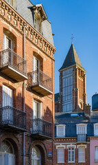 La tour de l'&eacute;glise Saint-Martin, Mers-les-Bains, Hauts-de-France, France