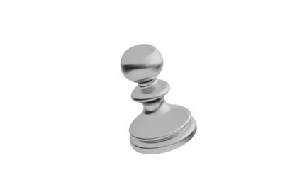 Silver Chess Pawn Piece