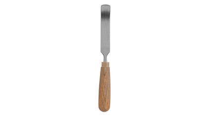 Fototapeta premium Wood Handled Metal Spatula on Transparent Background
