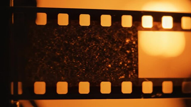 Closeup of a film strip with numbers