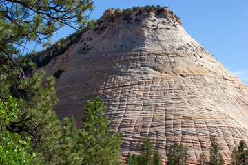 scenic hills and mountains at zion national park