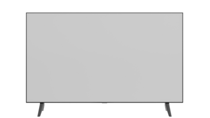Blank Television Screen with Transparent Background