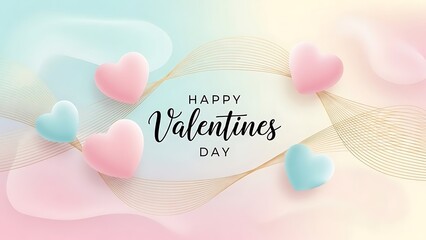 Romantic Valentines Day background with heart balloons and gifts for your heartfelt holiday promotions and delightful seasonal campaigns | Happy Valentine's Day