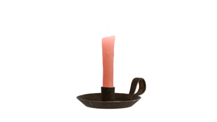 Vintage Candle in Metal Holder