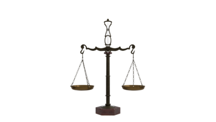 Vintage Balance Scale on Transparent Background