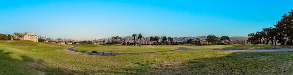 fort mason and the golden gate park in early morning in San Francisco