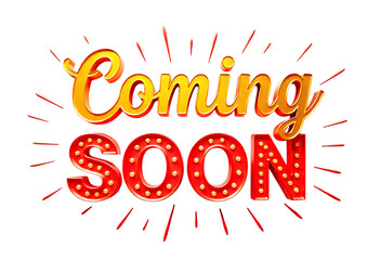 Retro coming soon sign