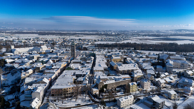 Winterliche Stadtansichten von Enns