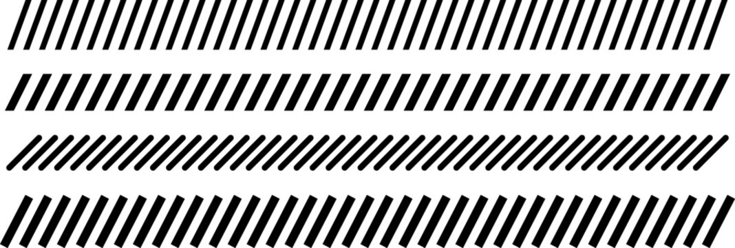 Abstract dashed border divider set vector illustration