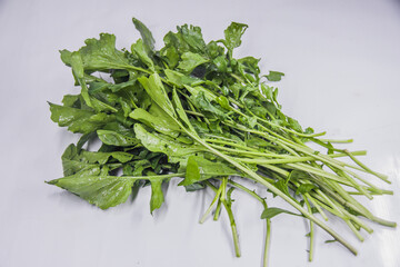 raw organic watercress fresh food photography, studio shot, green vegetables salad, antioxidant,...