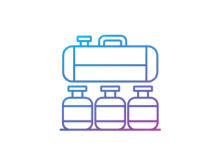 Colorful Gas Cylinder Icon for Industrial Use Case