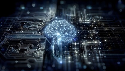 Illuminated neural network on circuit board