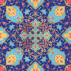 Invitation card design with vector mandala pattern. Ornamental floral frame. Vintage ornament card. Gold, Luxury wedding invitation