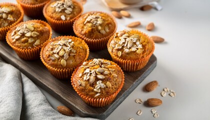 Healthy Pumpkin Muffins With Oats And Nuts