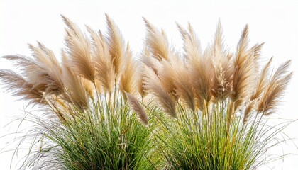 Isolated Ornamental Grass With Seed Heads