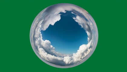 Cloud Blast Circle Green Screen