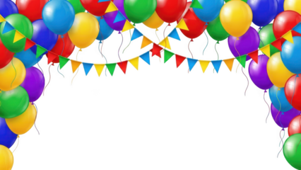 Colorful balloon arch decoration