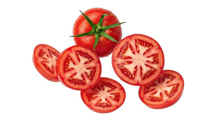 Freshly sliced tomato display