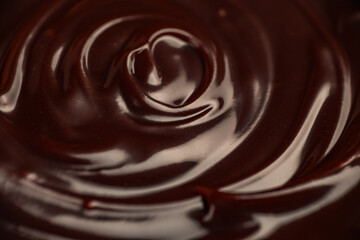 Melted Dark Chocolate Swirl Texture Background